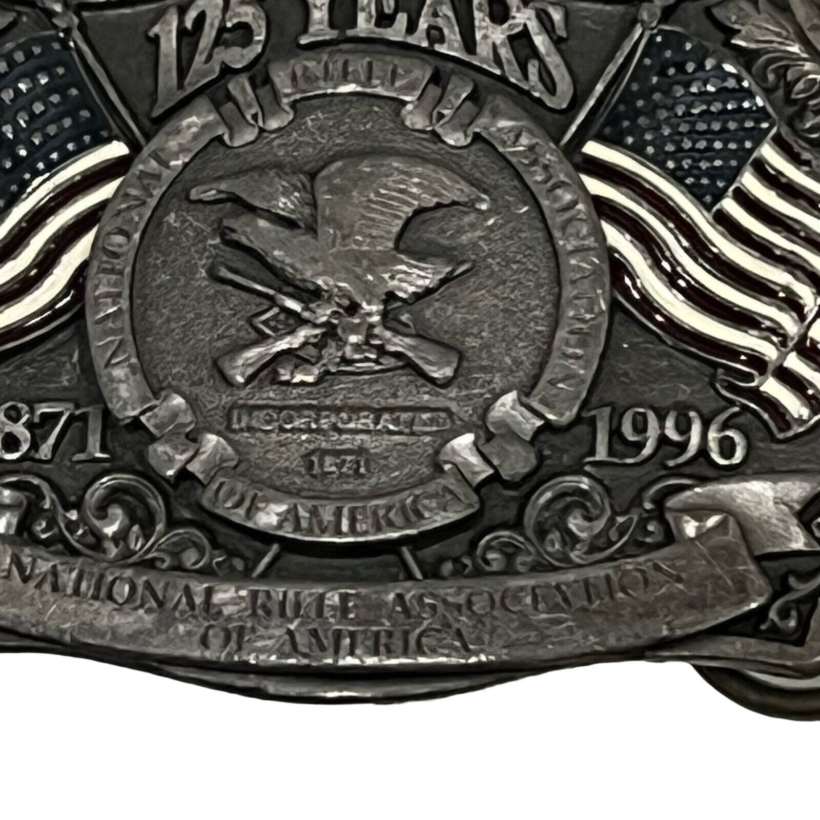 NRA belt buckle National Rifle Association vintage 125 years 1996 Made in USA