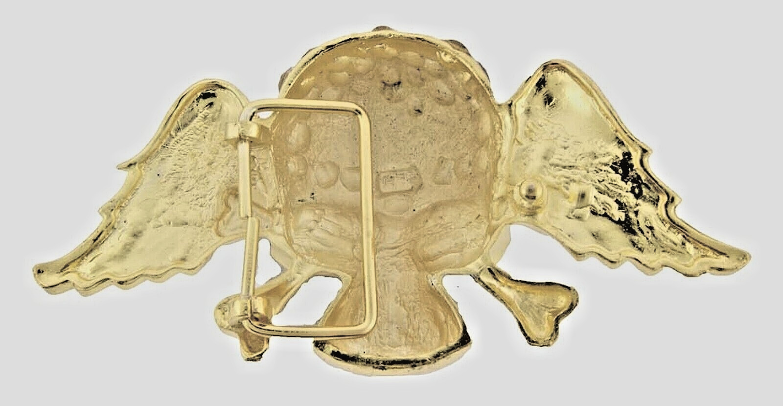 Skull Belt Buckle Crossbones Skeleton Halloween Pirate Costume Gold Metal Bling