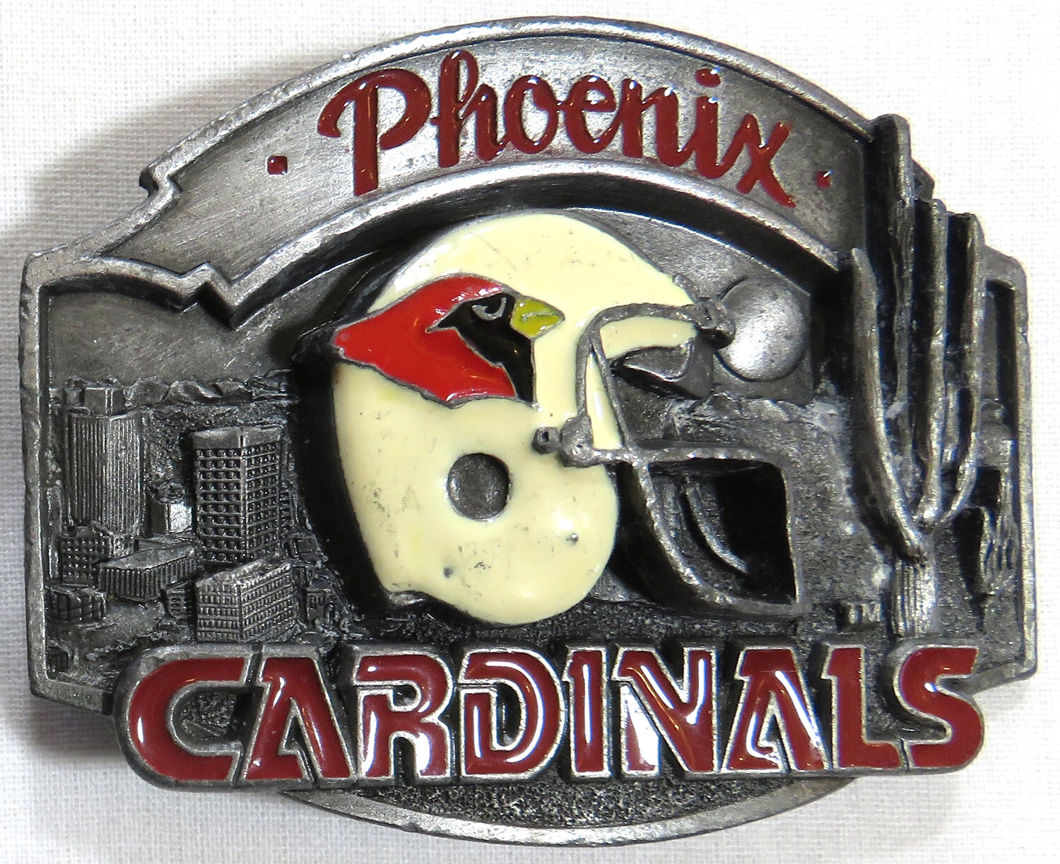 Phoenix Cardinals Vintage Belt Buckle 1980&rsquo;s NFL Football Team 1986 Season