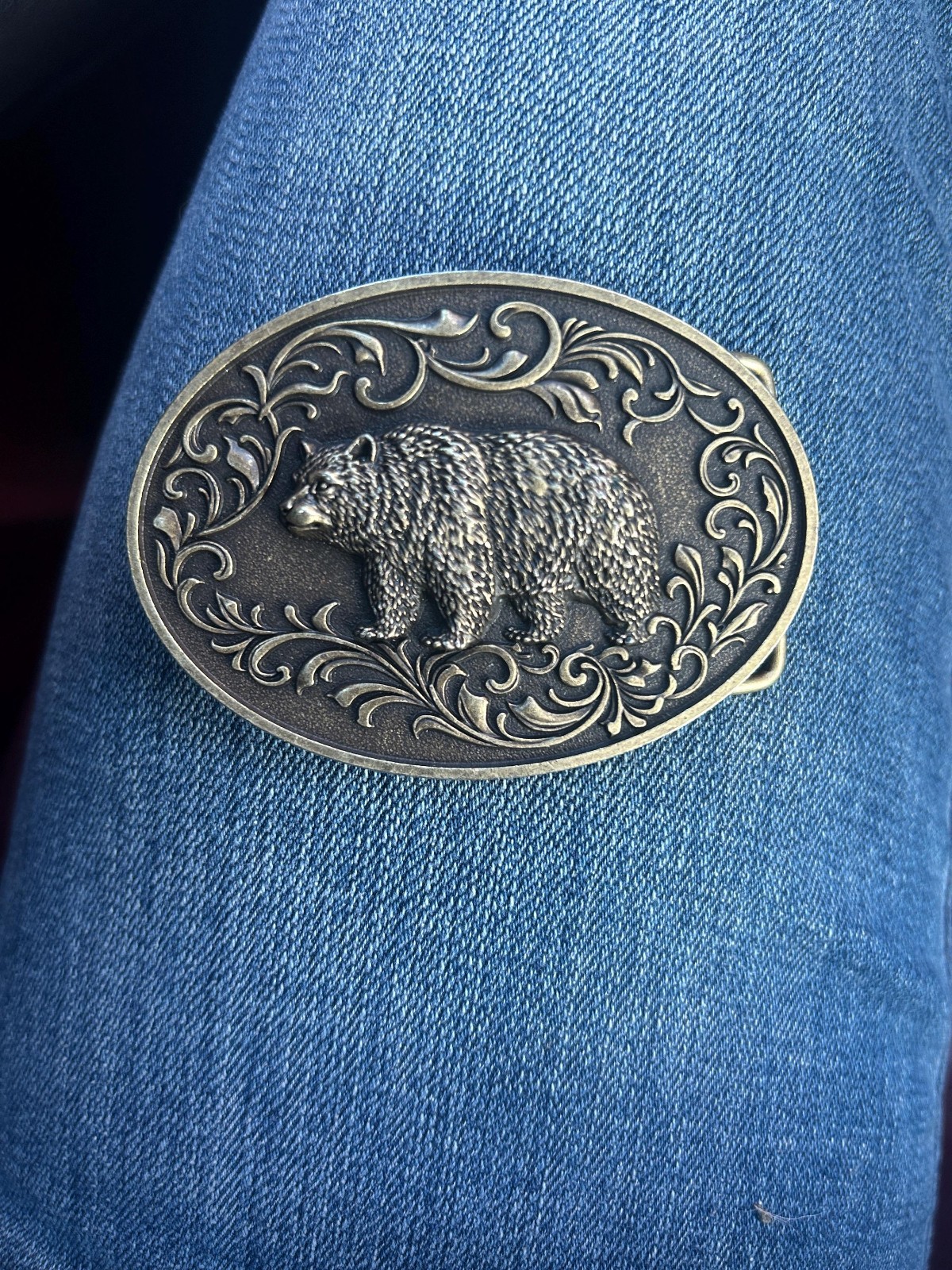 Grizzly Bear Belt Buckle Western Animal Style Yosemite Yellowstone Gift Buckle