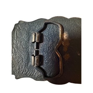 Antique Brass Tone Wildlife Bear Deer Scene Western Belt Buckle