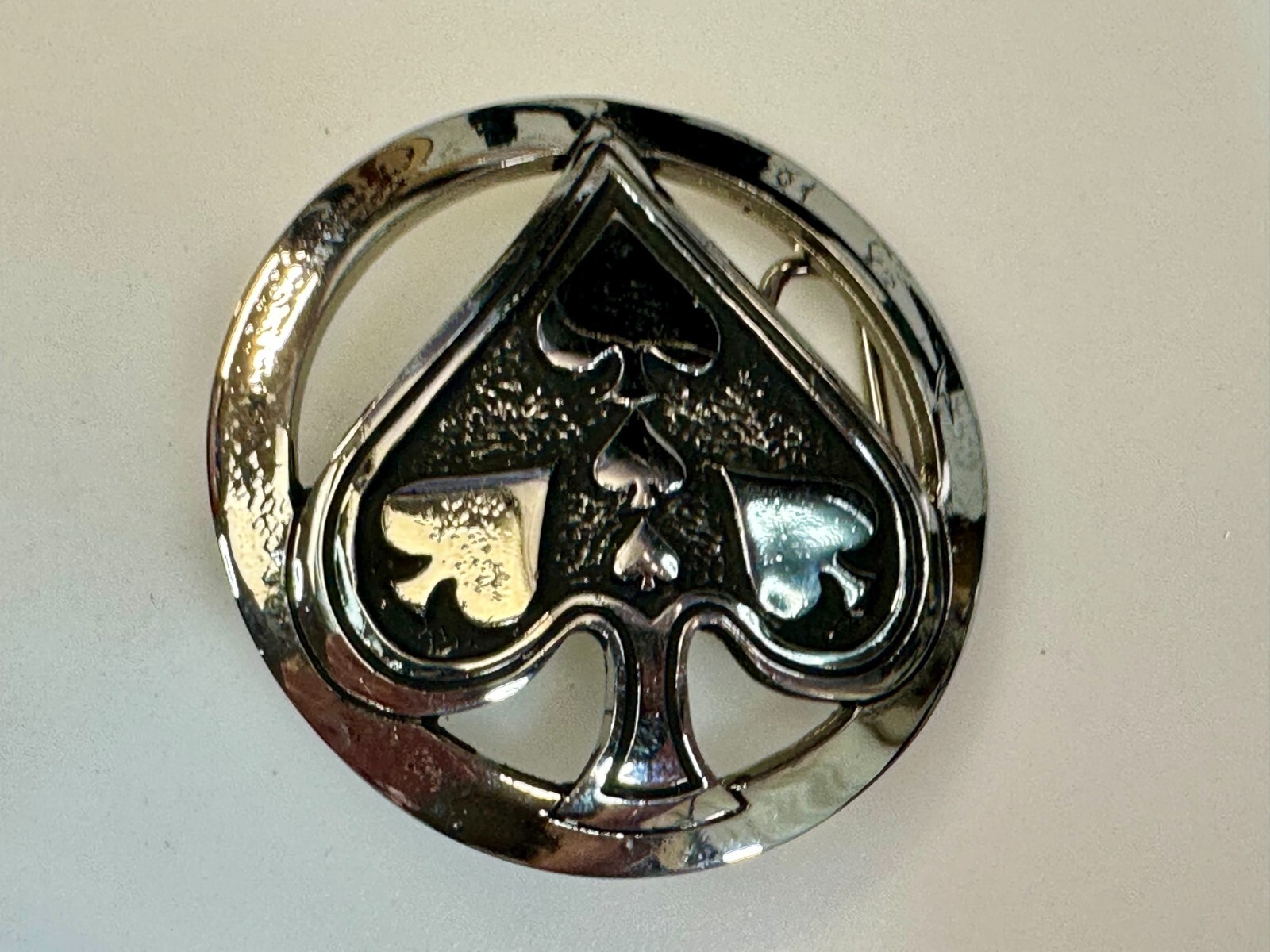 Ace Of Spades Casino Poker Card Games Gambler Cards Silver Star Belt Buckle