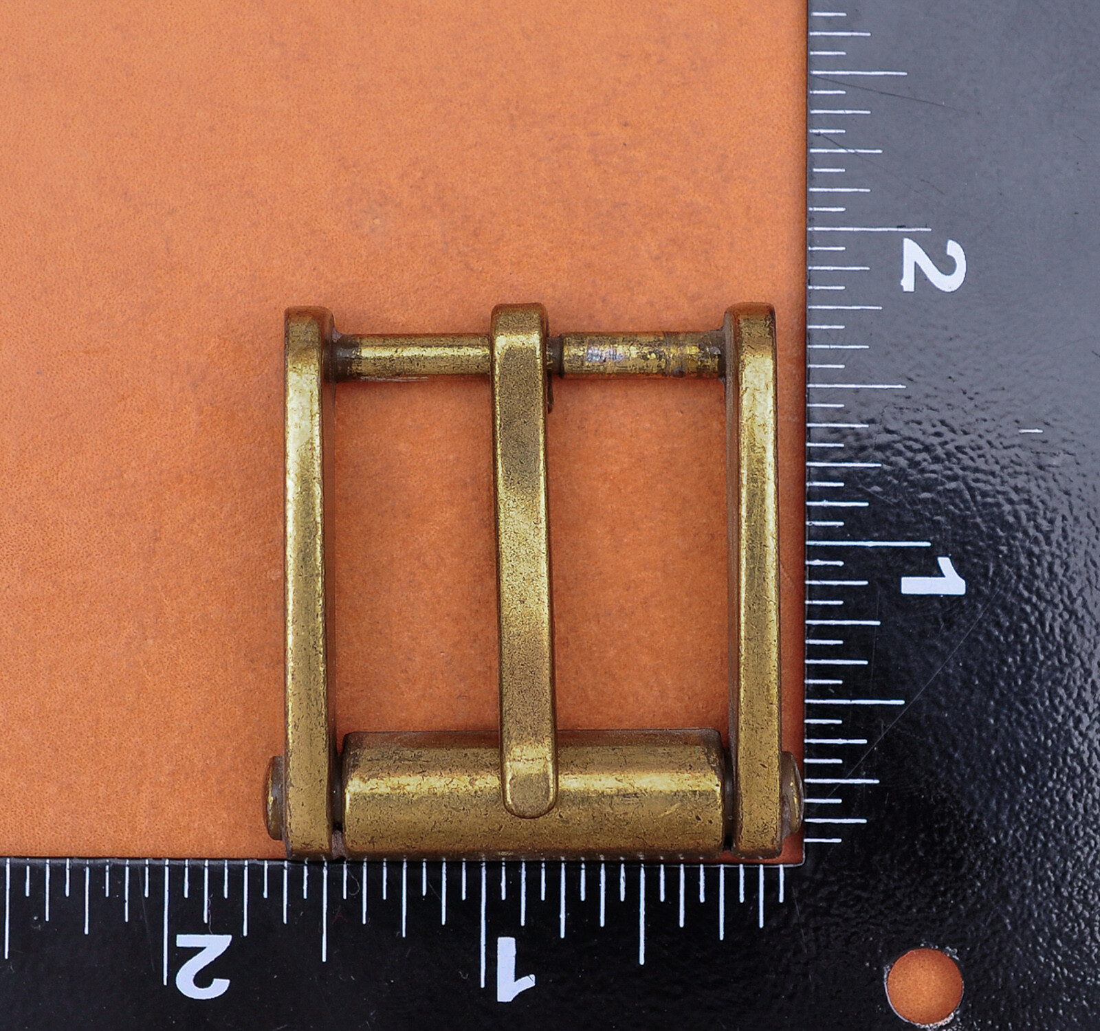 Novelty Mens Retro Solid Brass Single Prong Pin Metal Roller Belt Buckle 32mm