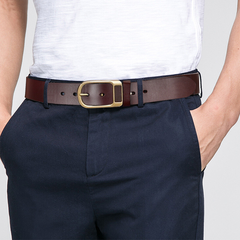 Men Faux Leather Belt Buckle Alloy Pin Buckle Replacement Belt Head Replacement