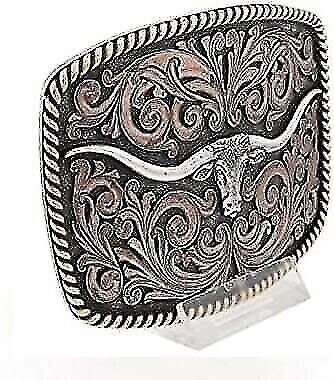 Montana Silversmiths Longhorn Collection Western Attitude Belt Buckle