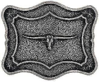 Montana Silversmiths Longhorn Collection Western Attitude Belt Buckle