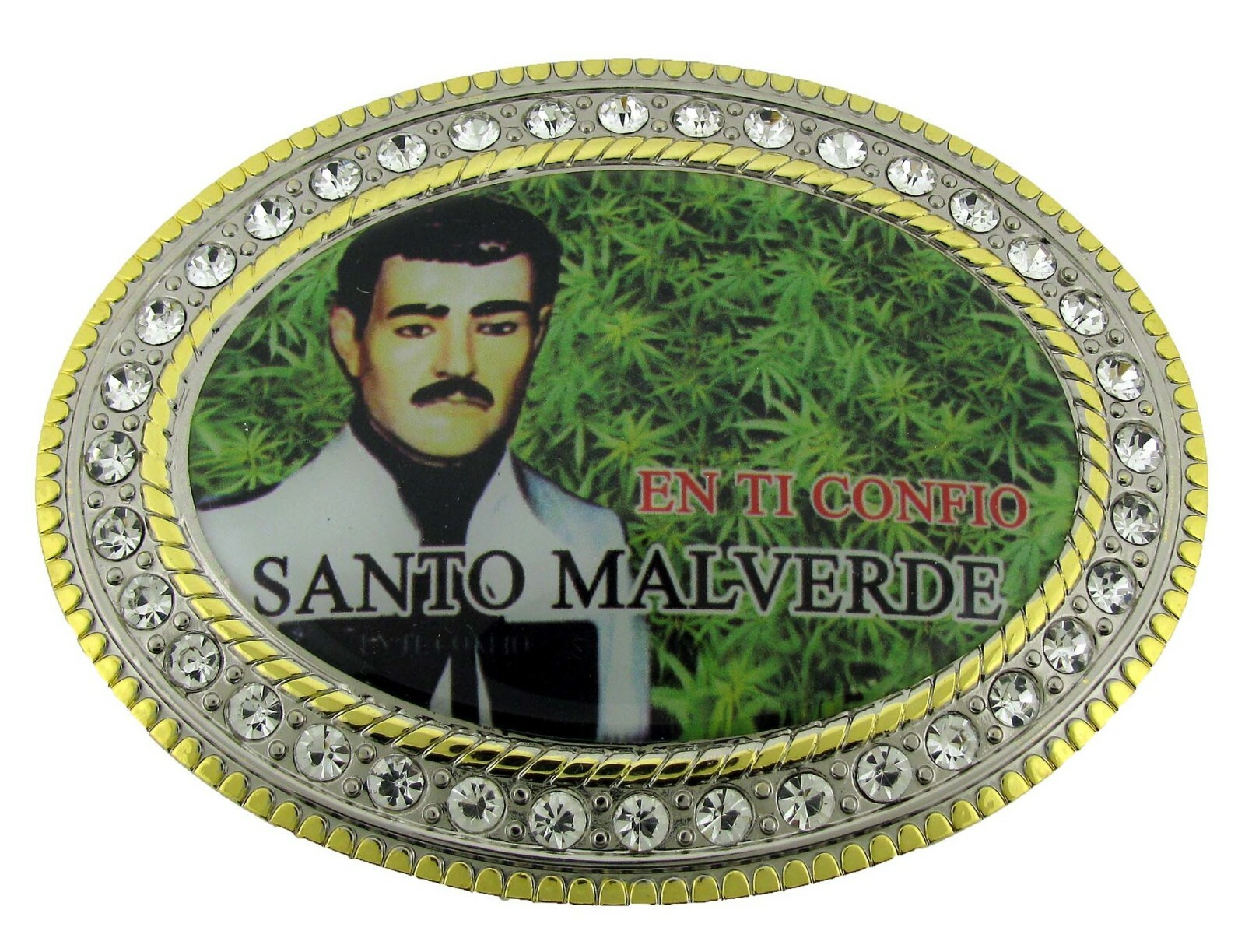 MALVERDE Belt Buckle Hecho en Sinaloa Mexican Flag Rodeo Western Cowboy Classic