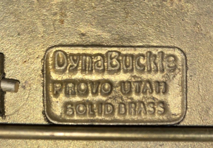 DUFF NORTON Dyna Buckle Solid Brass Belt Buckle