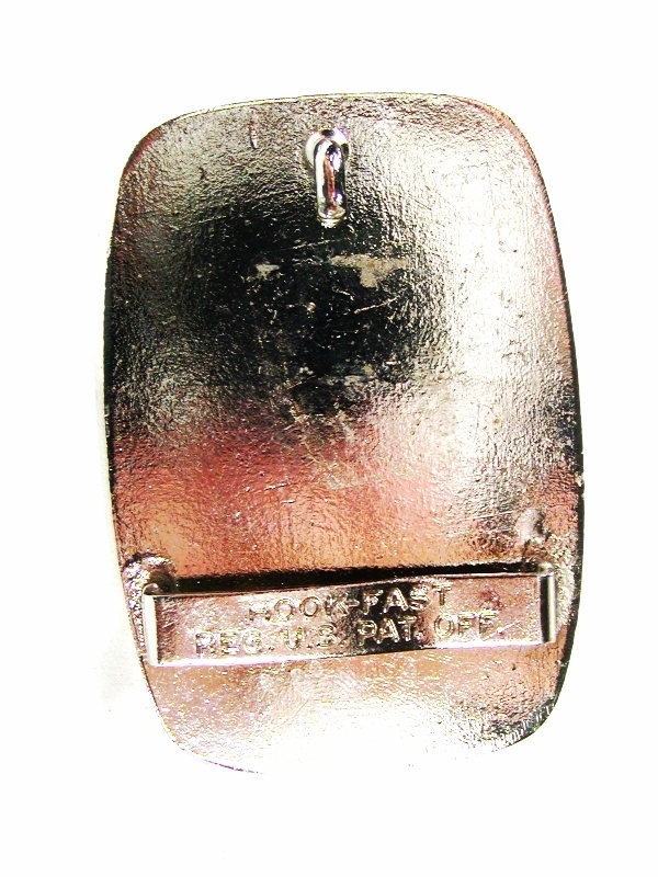 Silvertone Horse Wreath Belt Buckle By HOOK-FAST REG. U.S. PAT. OFF. 42216