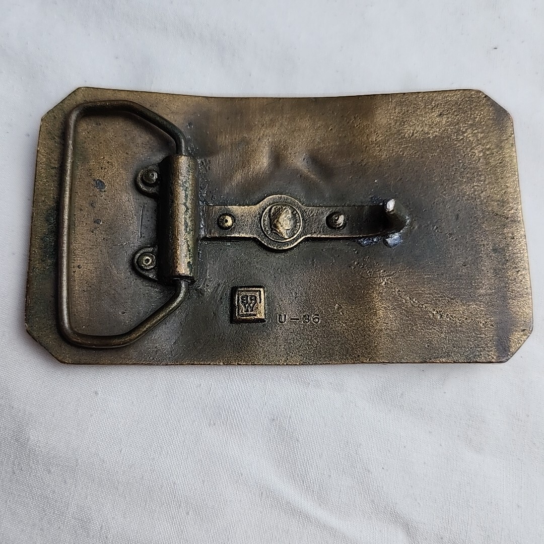 Vintage Express Wells Fargo Mexico Belt Buckle Rectangle 4in By 2.25in Travel