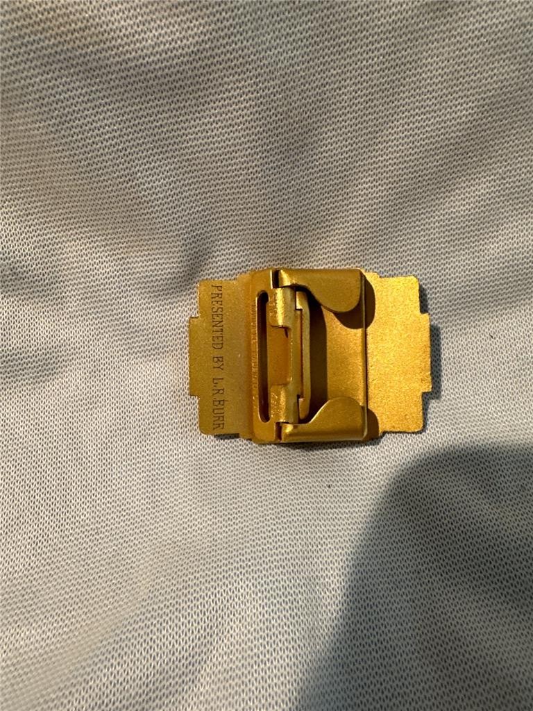 Vintage Championship Belt Buckle Presented by L.R. Burr Rare?