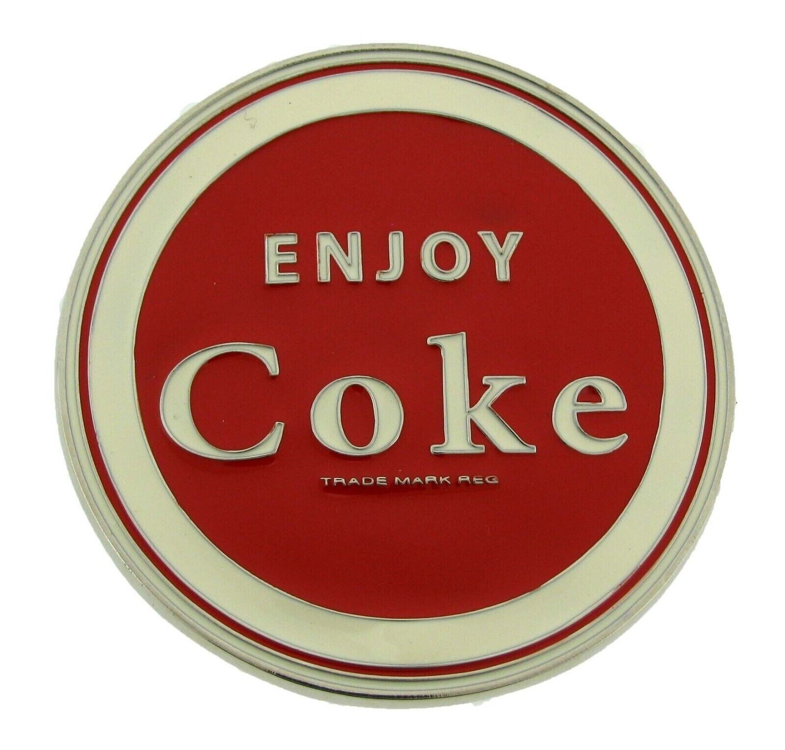 Coke Bottle Belt Buckle Red & White Metal Vintage Cosplay Halloween Costume Rare