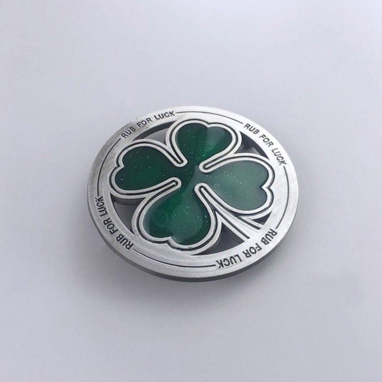 New Vintage Irish Lucky Leaf Belt Buckle