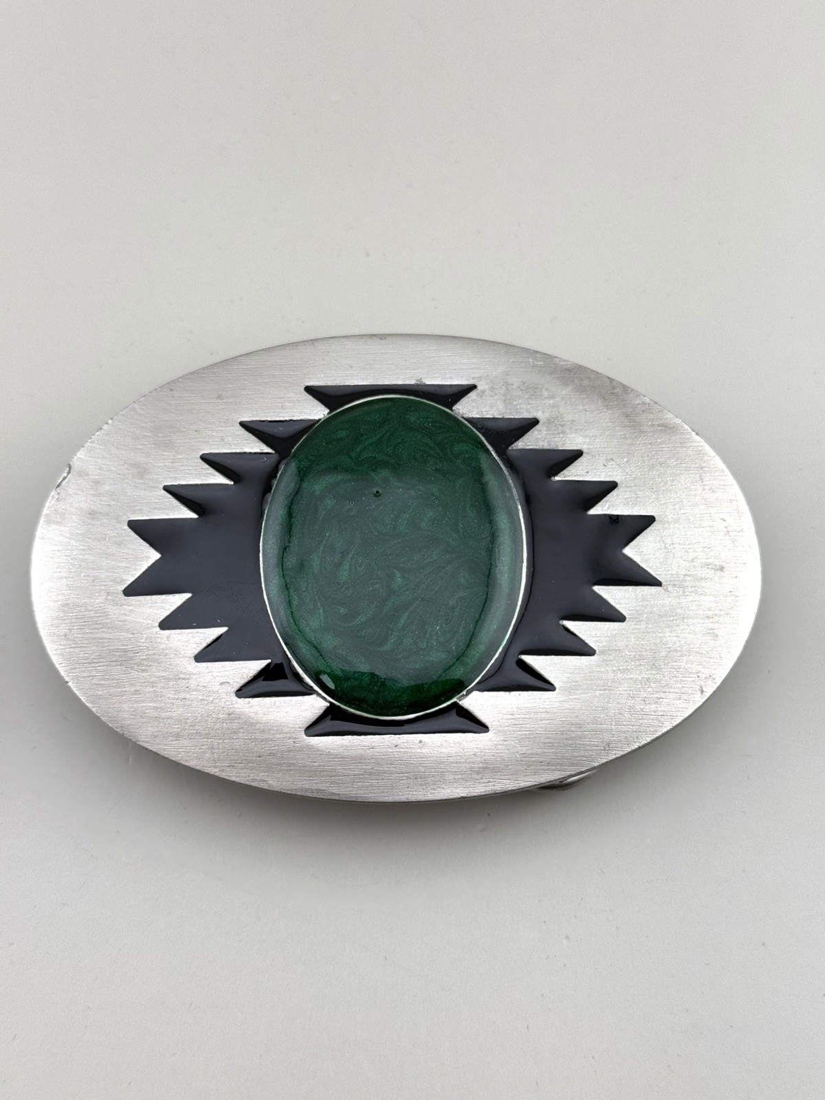 Southwestern Green Malachite Look Belt Buckle Arroyo Grande 1993