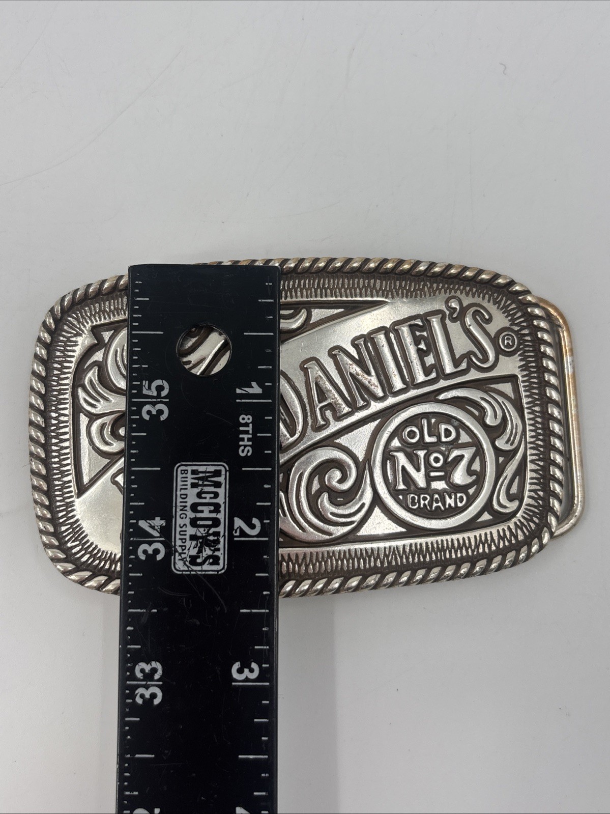 Jack Daniels Silver Pewter Old No.7 Western Cowboy Belt Buckle