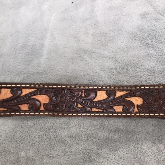 BRAZOS JOE Vintage Hand Crafted Western Leather Champion Series 46161 Size 42