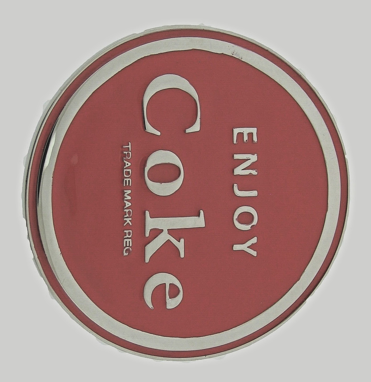 Coke Bottle Belt Buckle COCA-COLA Cap SODA POP Vintage Rare Red Silver Metal