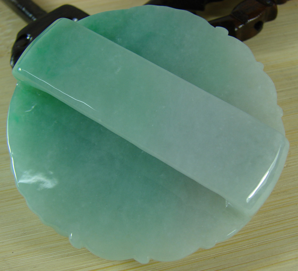 Certified Green Chinese Natural A Jade Jadeite Dragon Man Buckle Belt A-078-2