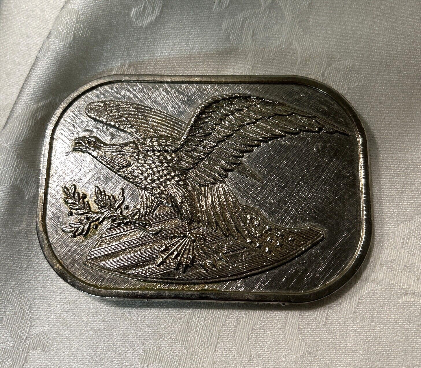 Unbranded Silver Tone Flying Eagle Belt Buckle – 3.75&Prime; x 2.5&Prime; – B04295