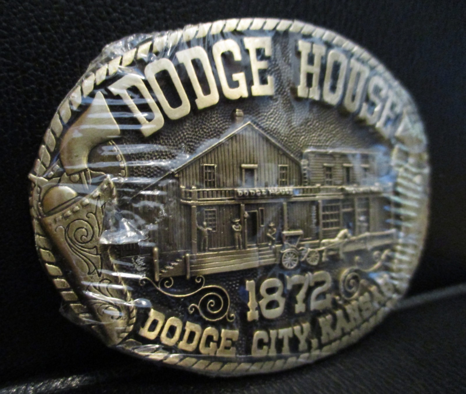 Dodge City Kansas 1872 Dodge House Hotel Resturant Billiard Hal1 Belt Buckle 1st