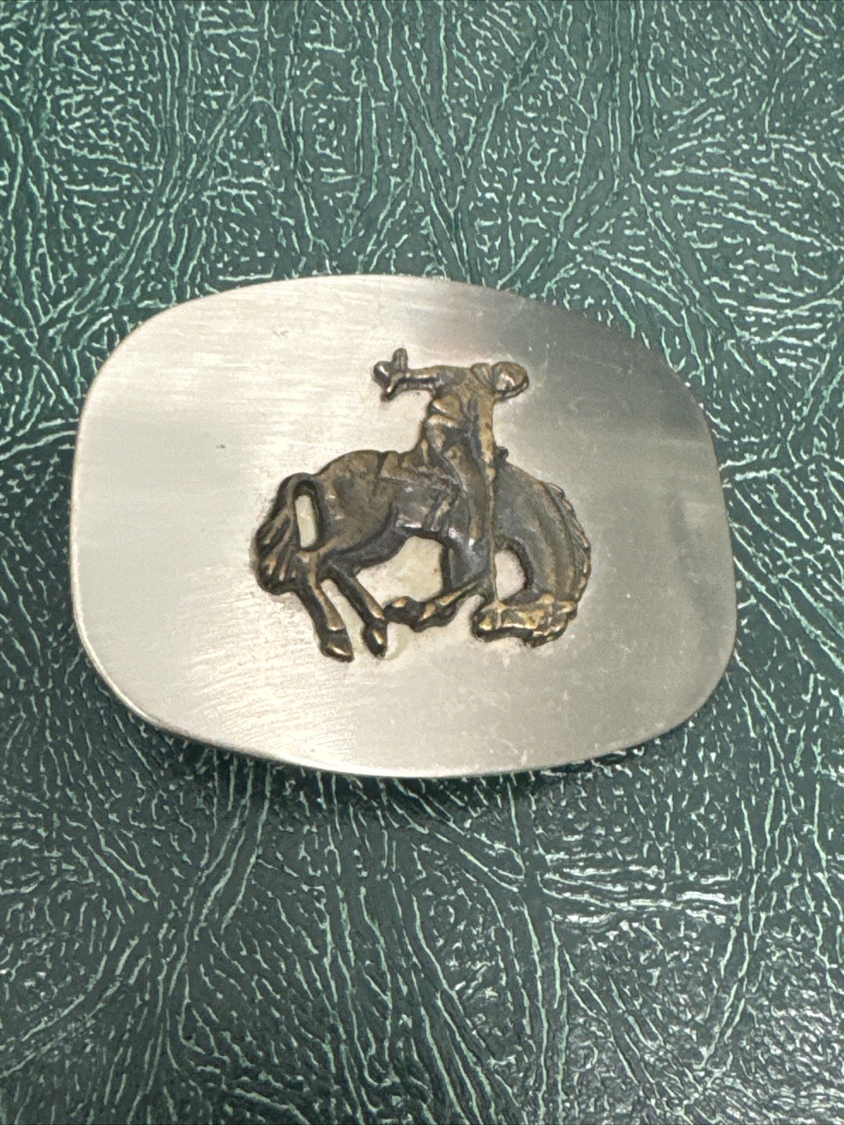 Vintage Broncho Riding Rodeo Belt Buckle Made in U.S.A.