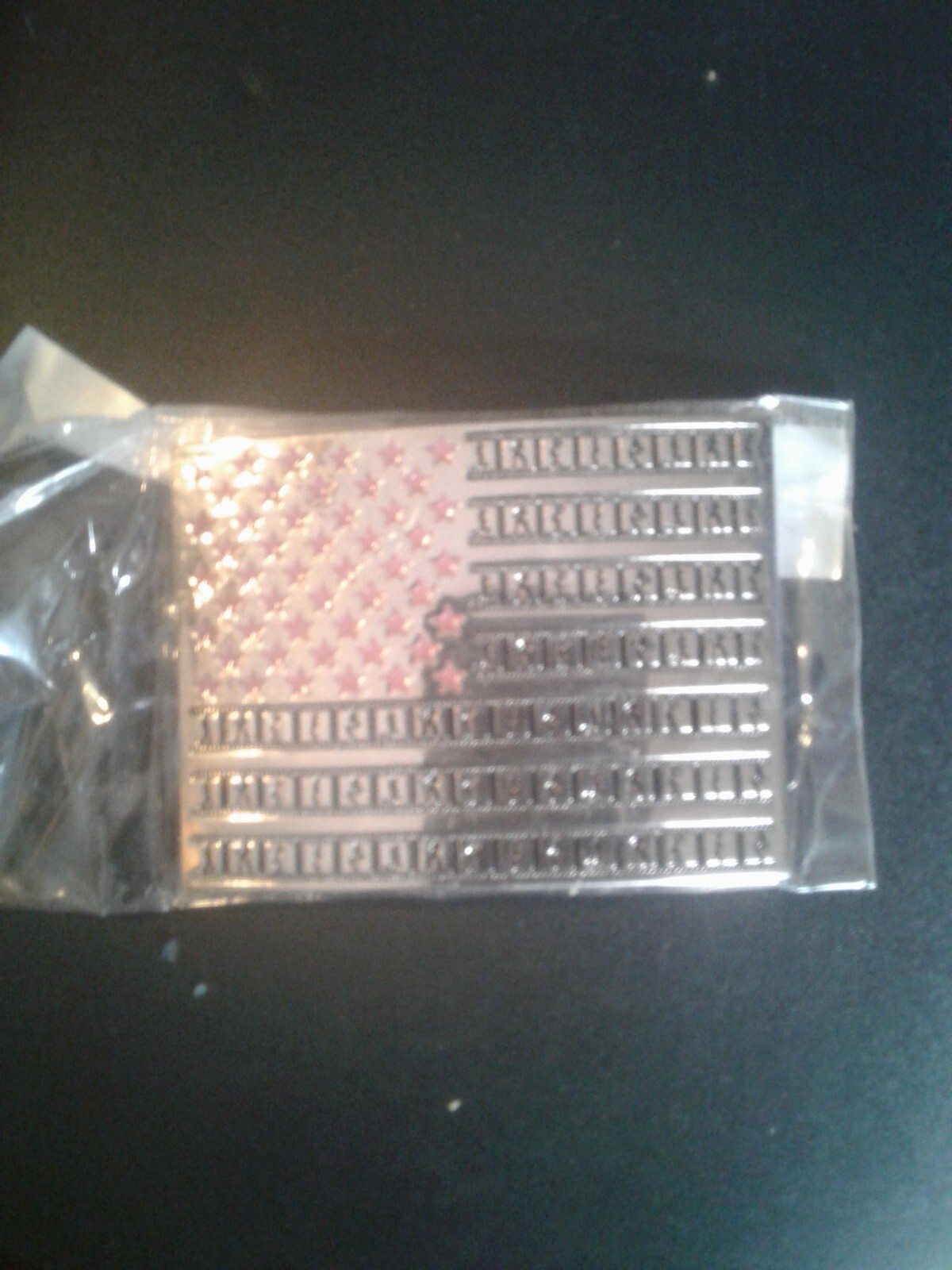 Patriotic American flag Plated Metal Belt Buckle