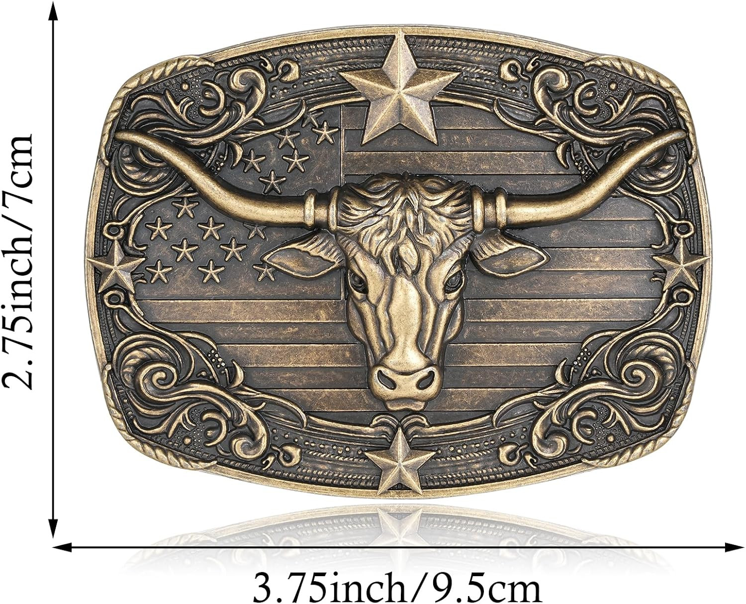 Cowboy Belt Buckle for Men Western Cowgirl Rodeo Longhorn Bull Belt Buckles