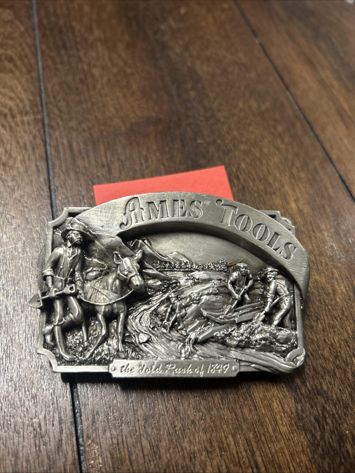 Ames Eagle Tools 1985 Buckle Co. Ltd Ed. #98 THE GOLD RUSH OF 1849