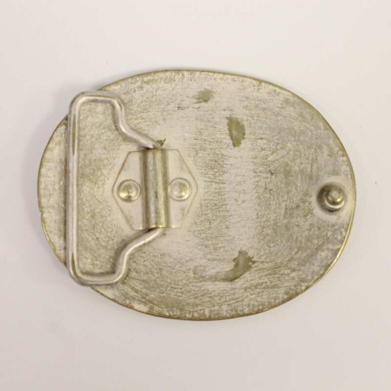 Fleur de Lys Quartet Belt Buckle in Gold Mother of Pearl – Handmade Buckle