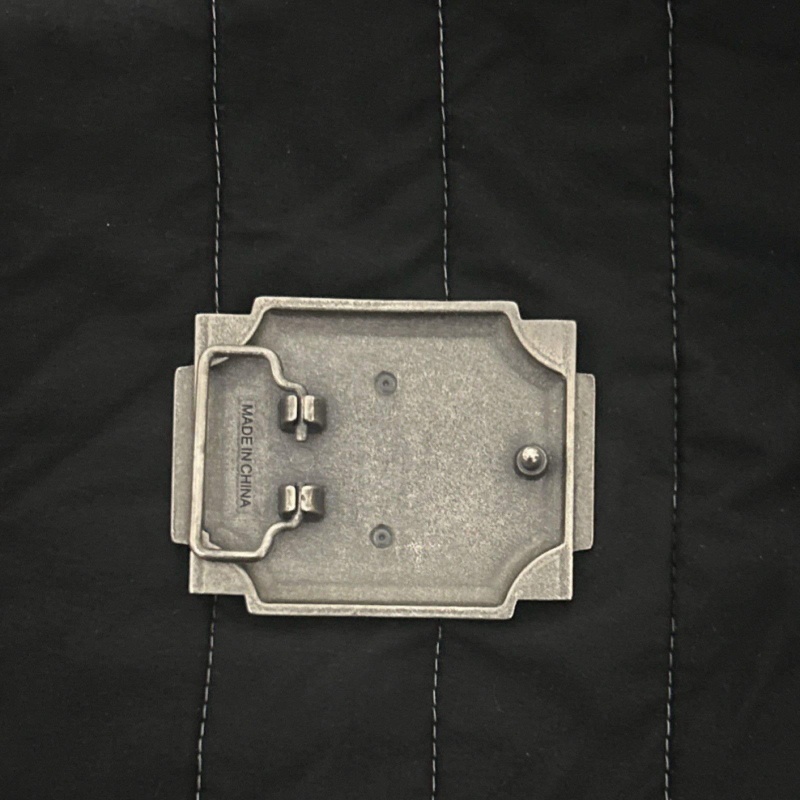 Silver Western Cross Metal Belt Buckle for Men 1.5&Prime; Geometric Rectangular