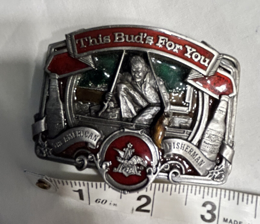 Bergamot-1987 Anheuser-Busch Inc. – The American Fisherman – A-175 – Belt Buckle