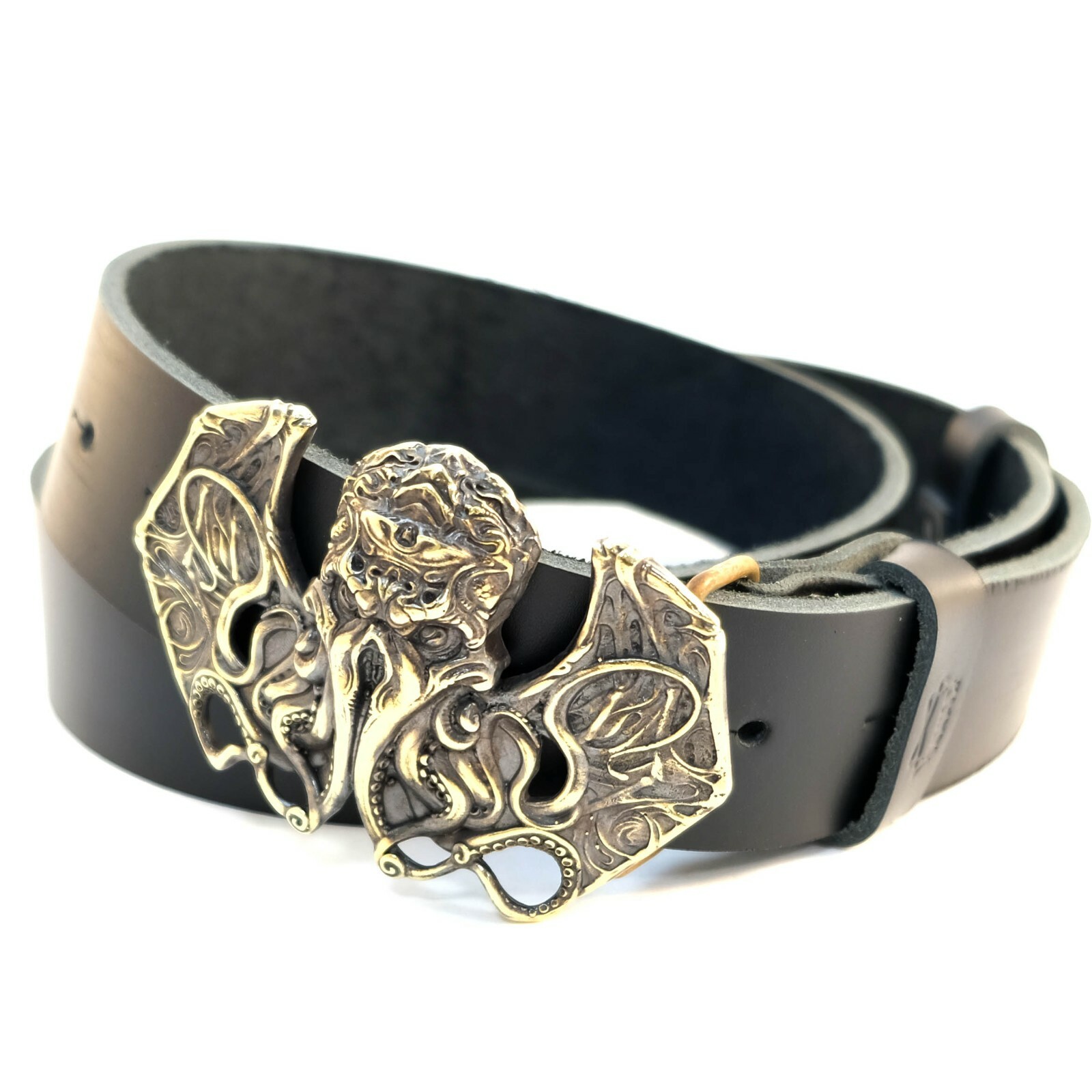 Belt buckle Cthulhu, Cthulhu Myths solid brass belt buckle, Skull belt buckle,