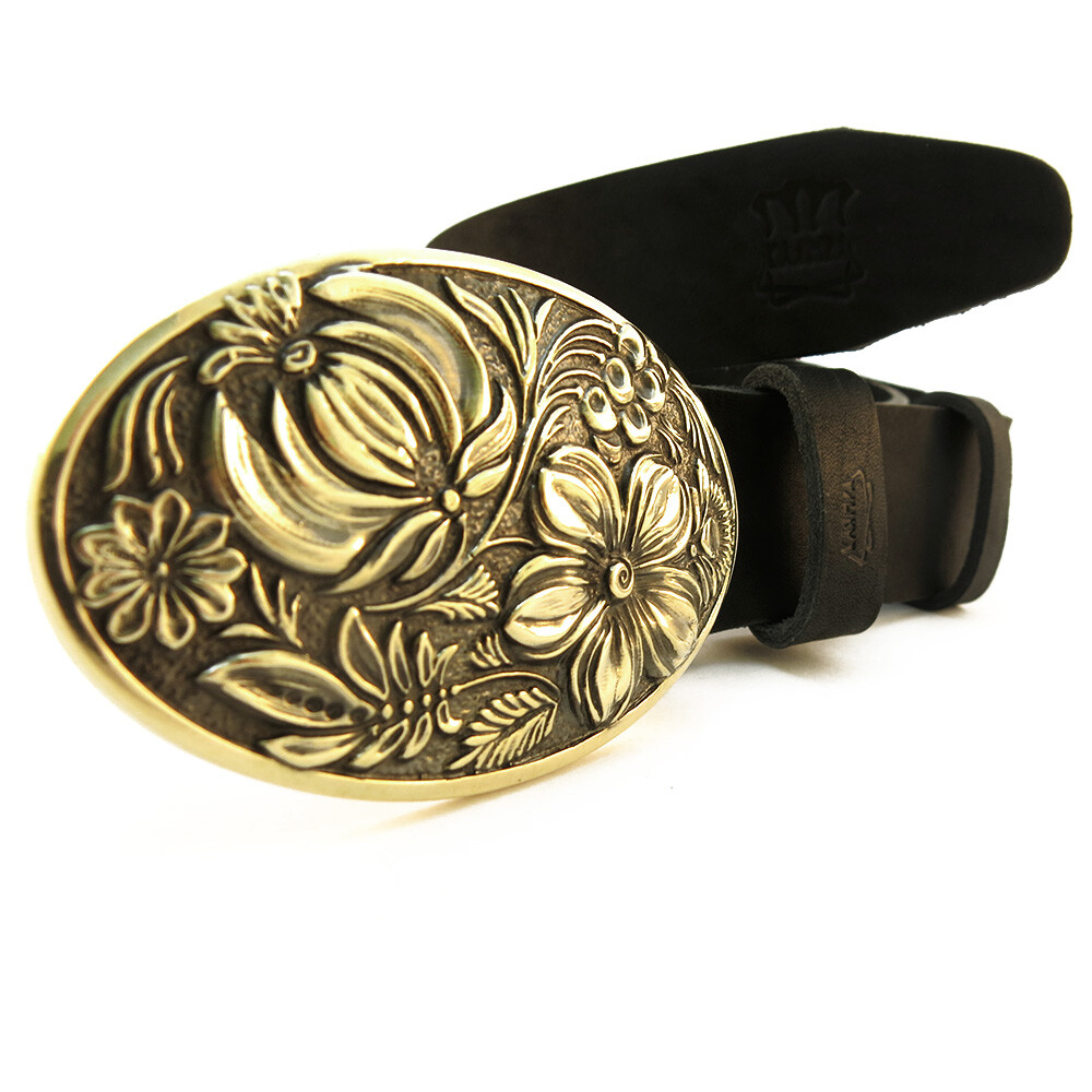 Belt buckle “Petrykivka””, Ornamental belt buckle, Ukrainian belt buckle