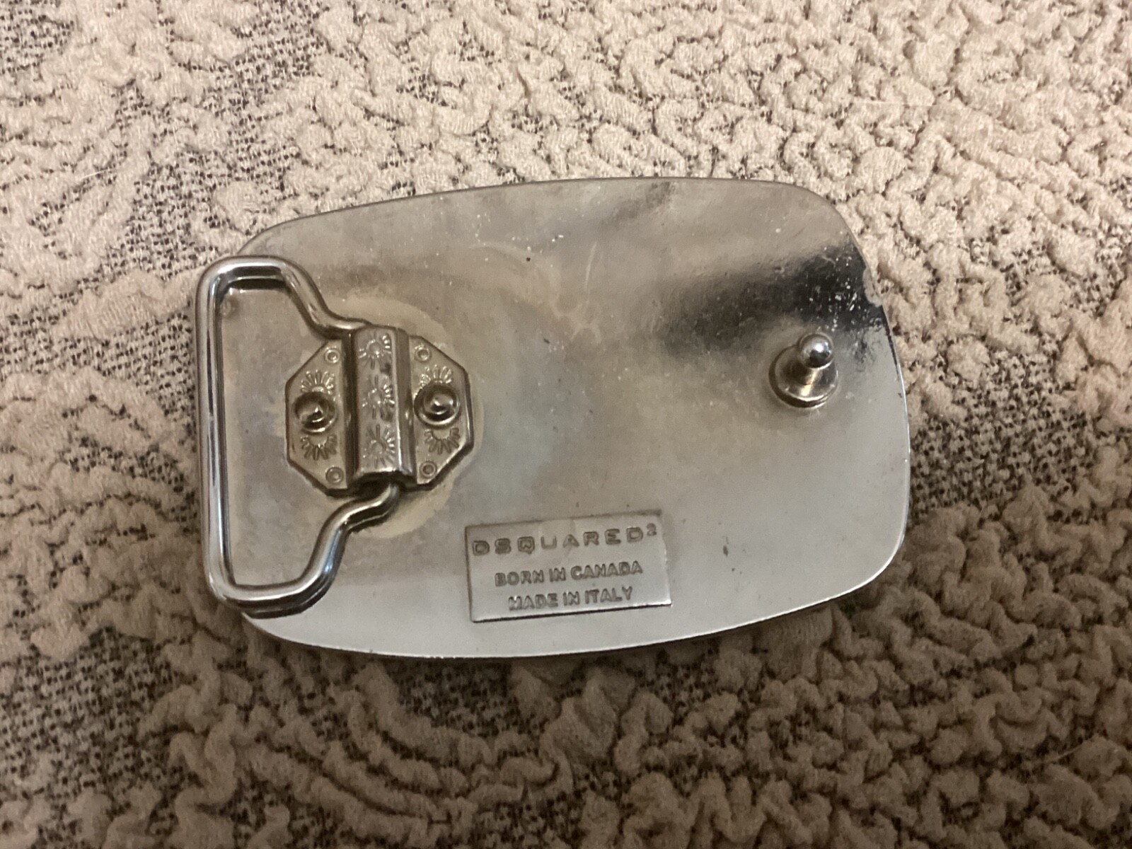 RARE DSQUARED2 MEN UNISEX BELT BUCKLE METAL .