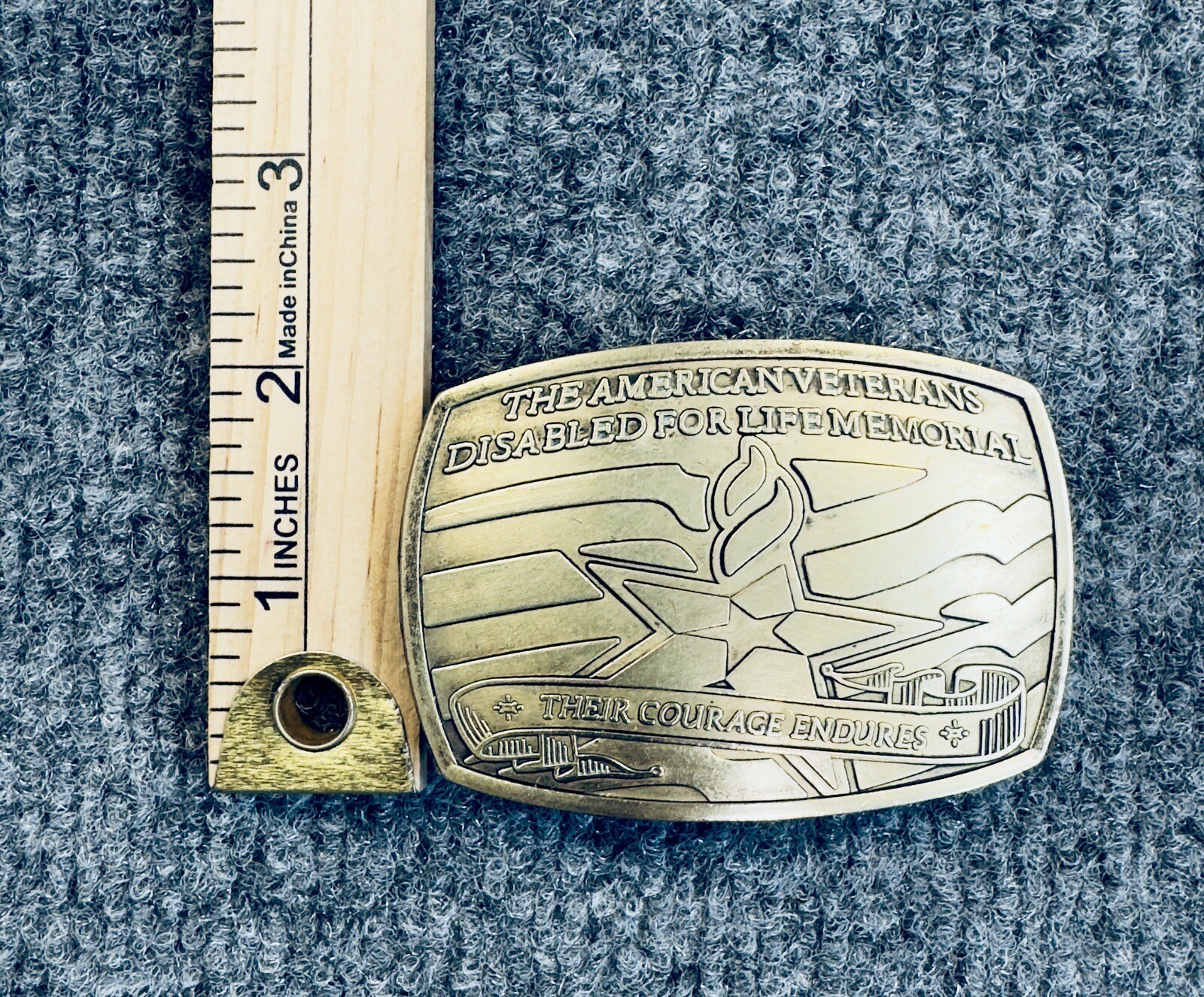 Belt Buckle American veterans Disabled for Life Memorial 2007 Charity