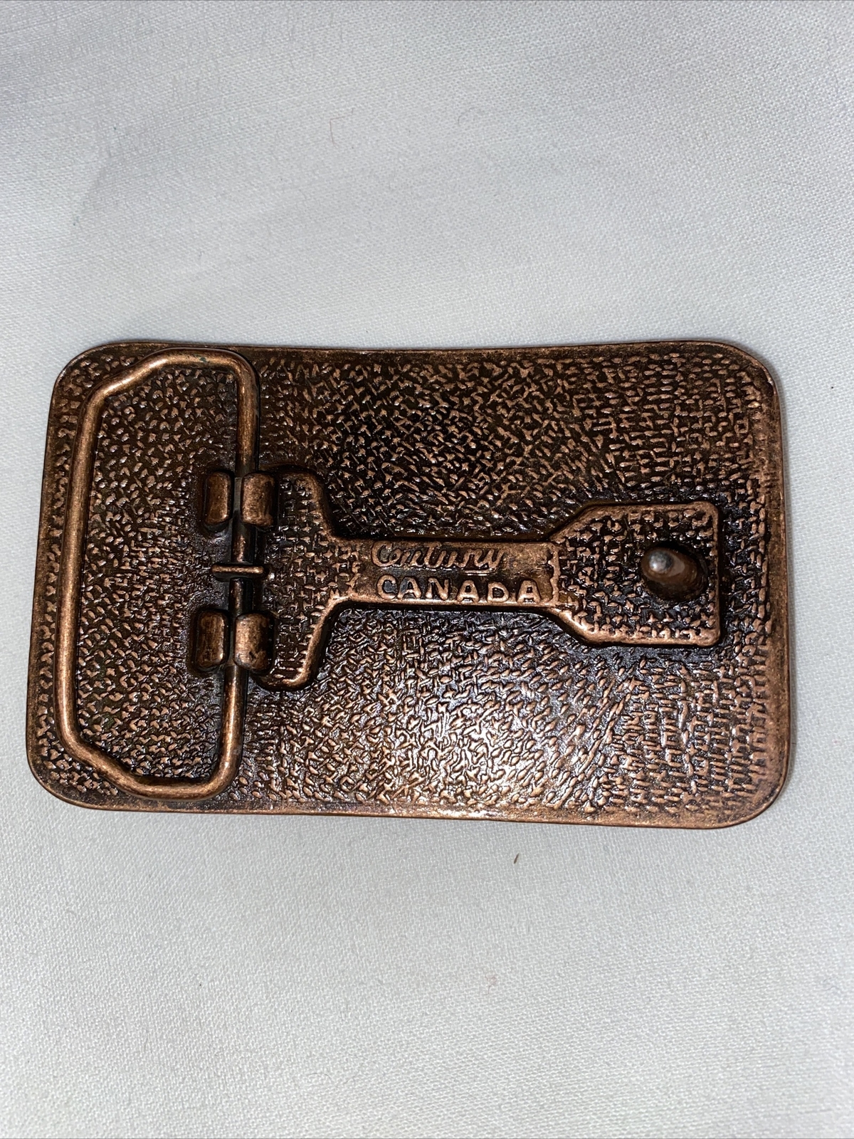 Century CANADA Belt Buckle Large Stag in Woods Bronze Tone