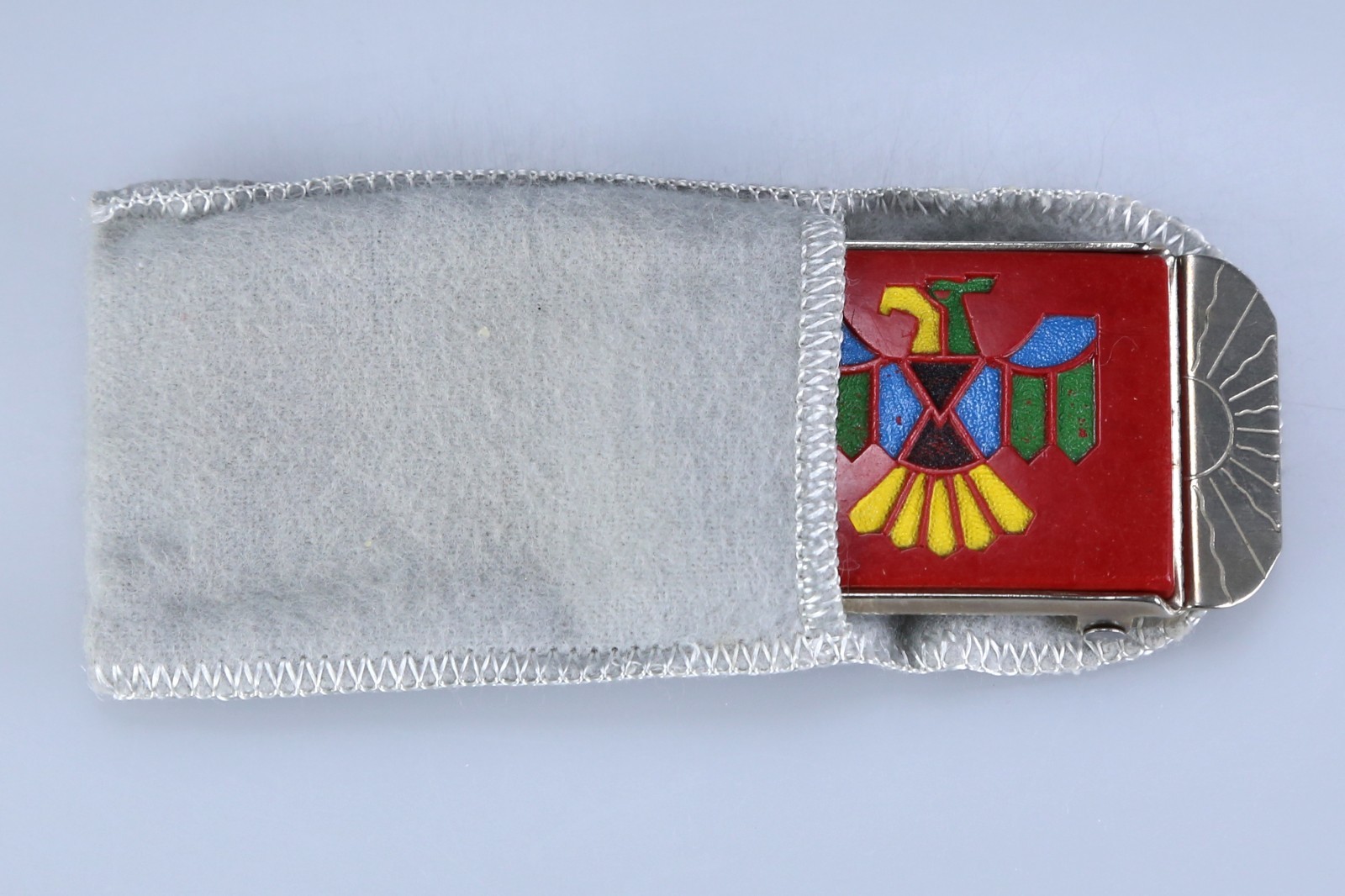 Vintage Belt buckle with Engraved Thunderbird Design