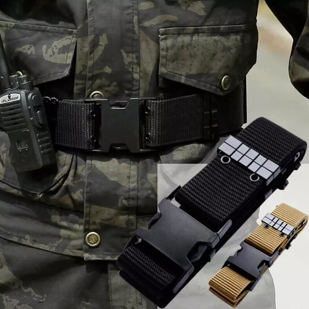 Tactical Quick Release Belt MOLLE Compatible Breathable Buckle for Summer Hiking