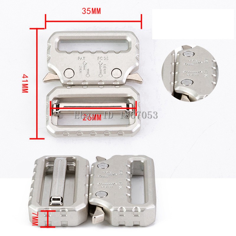 Quick Release Belt Buckle Metal 25mm 38mm Tactical Web Belt Outdoor Hunting Gear