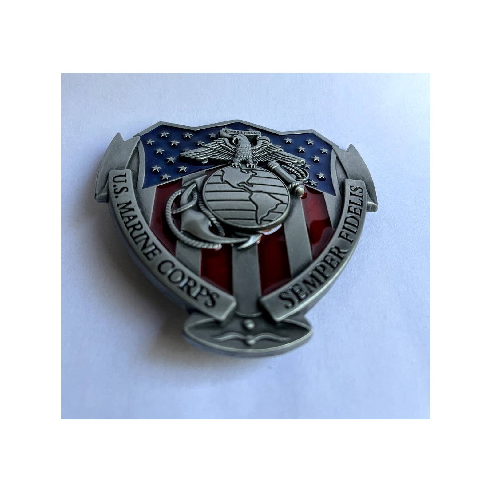 United States Marine Corps Semper Fidelis Shield Belt Buckle