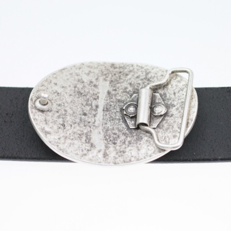 Horse Head Belt Buckle With Detailed Design In Antique Silver Finish