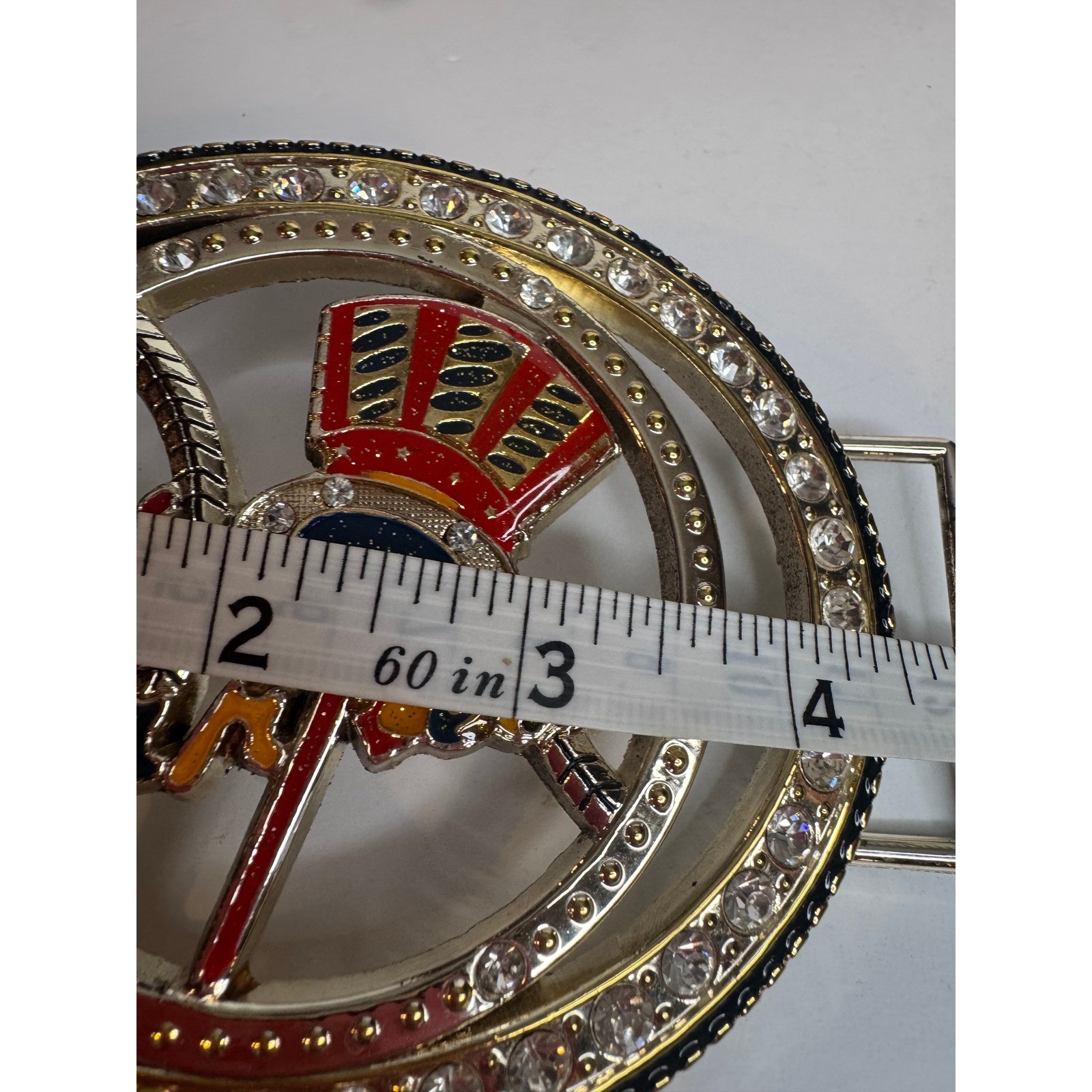 New York Yankees Rhinestone Belt Buckle Bling Crystal Baseball Fan Accessory