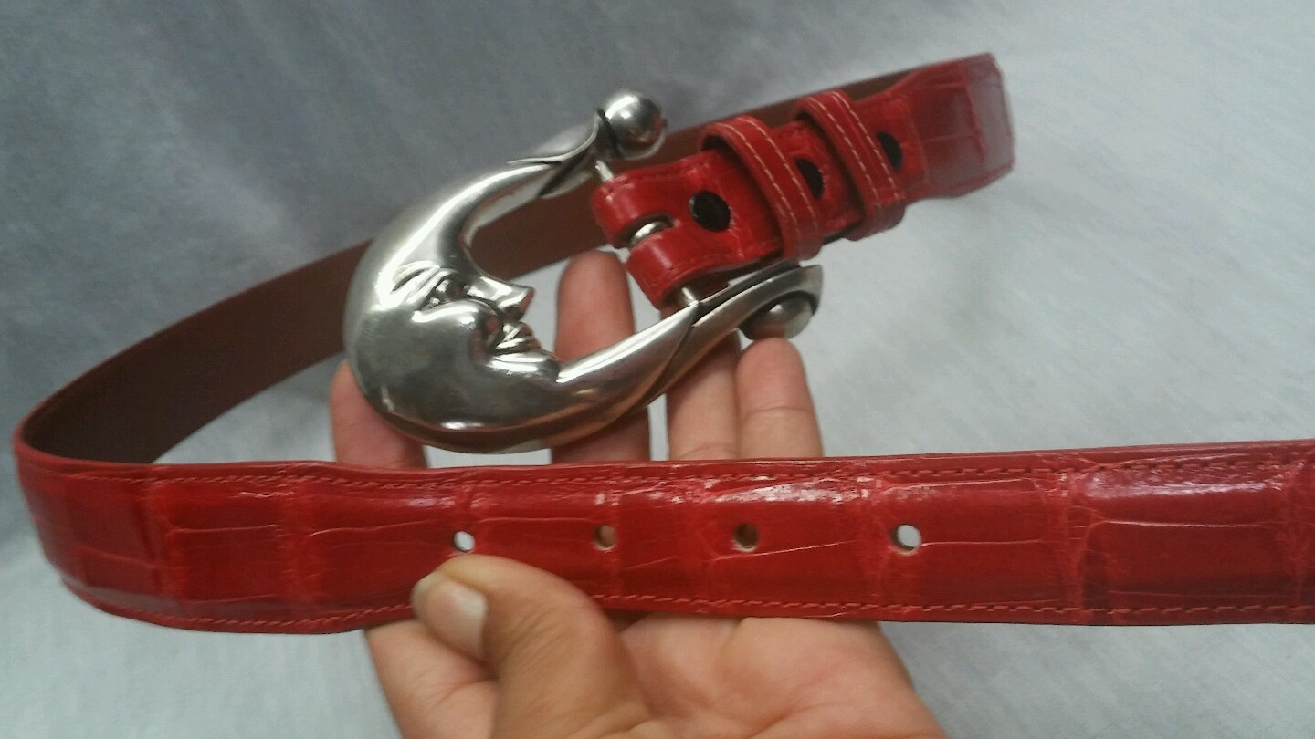 Barry Kieselstein cord sterling moon buckle Billy Martin&rsquo;s alligator belt