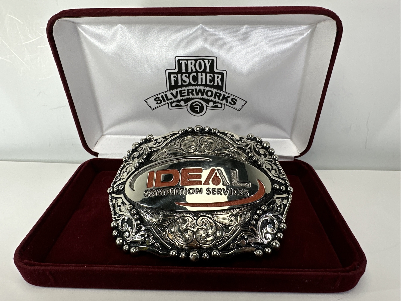Troy Fischer Silverworks Western Style Belt Buckle Custom
