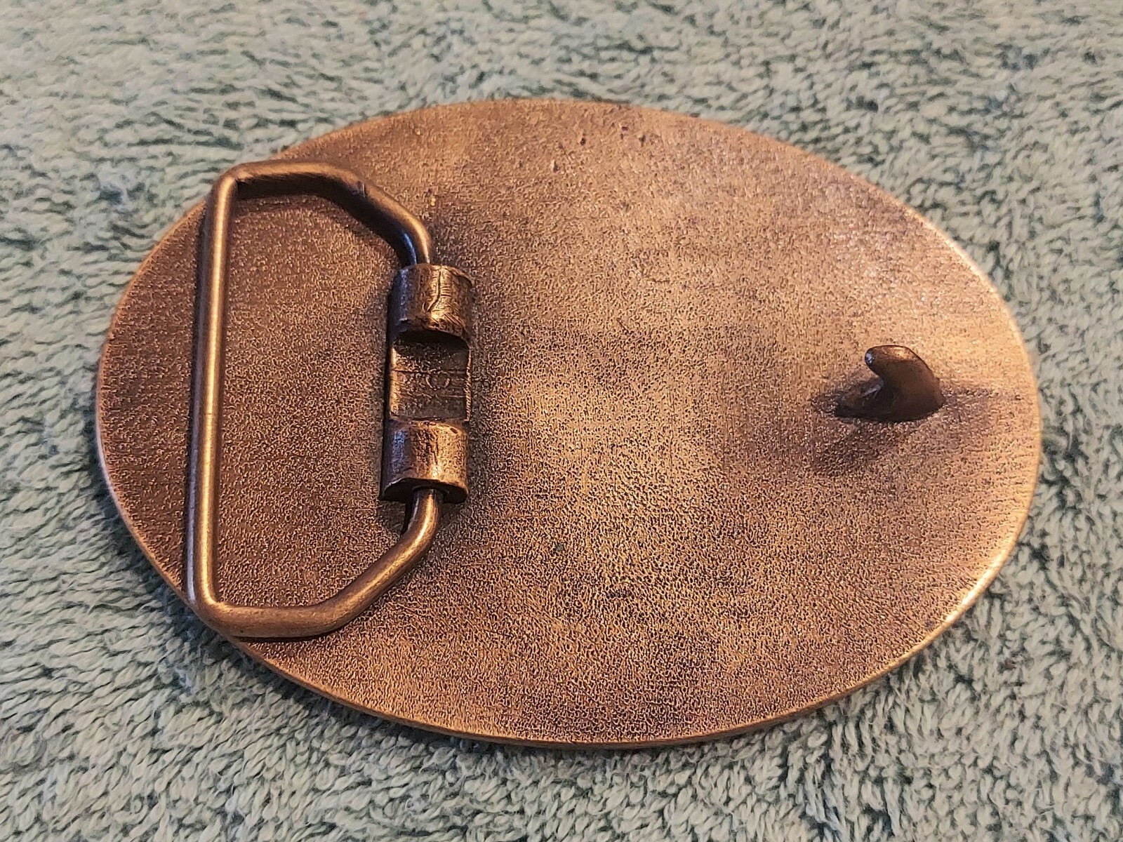 C & H Testing Service Solid Brass Vintage Belt Buckle Raised Relief