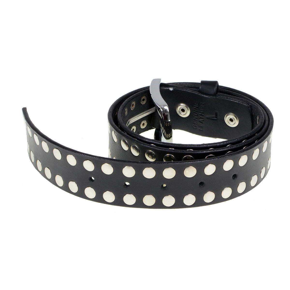 Milwaukee Leather MP7100 Men&rsquo;s Studded Genuine Leather Belt for Biker w/ Buckle