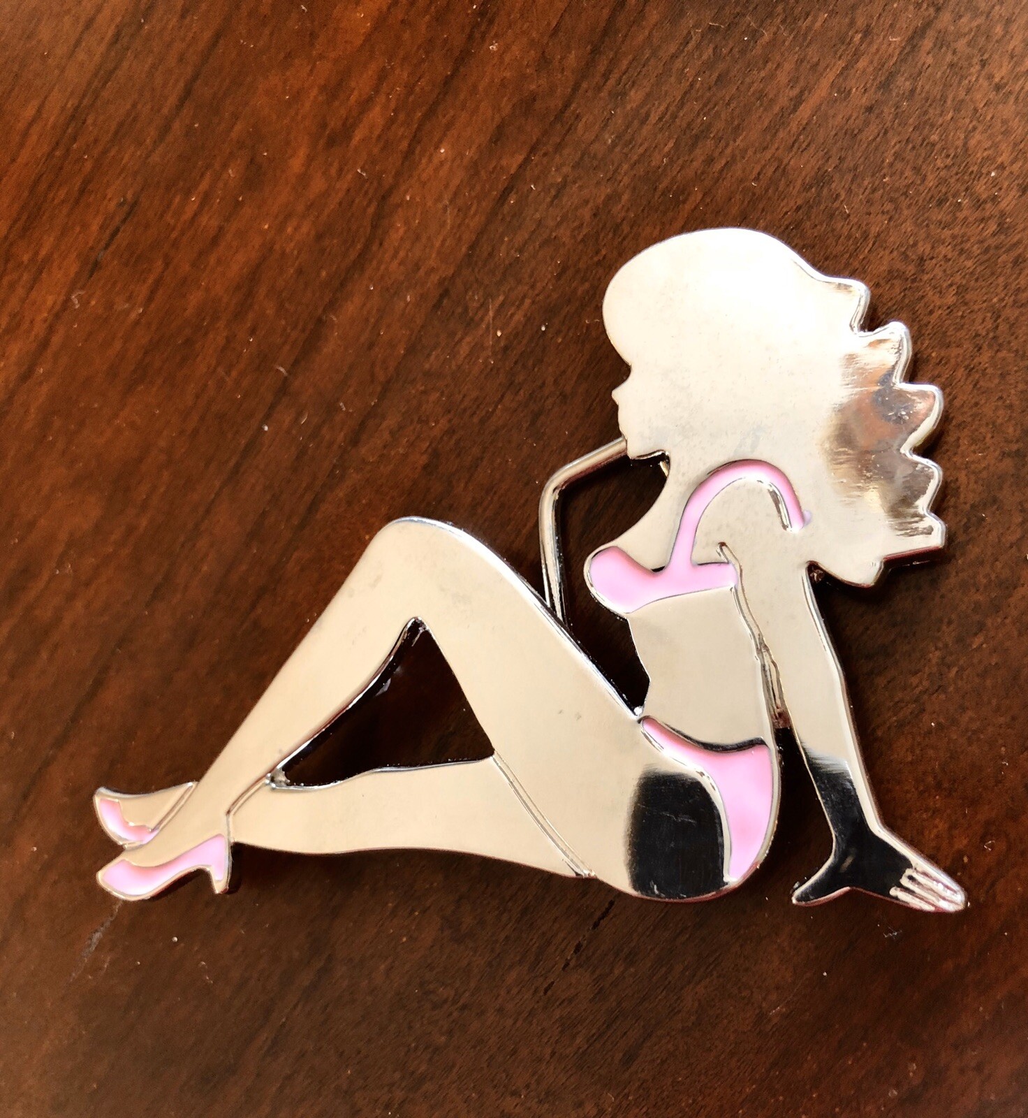 Sexy Pink Mudflap Girl Mud Flap Trucker Chick Metal Unisex Men’s Belt Buckle
