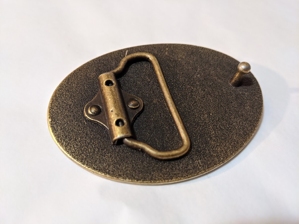 Raised Graphics Antique Bronze finish Belt Buckle Farm Country BOAR hog pig USA