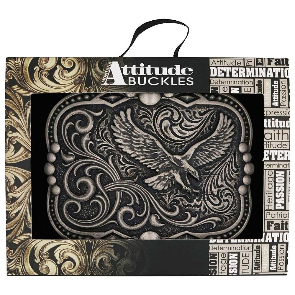 Montana Silversmiths Attitude Soaring Freedom Eagle Western Belt Buckle