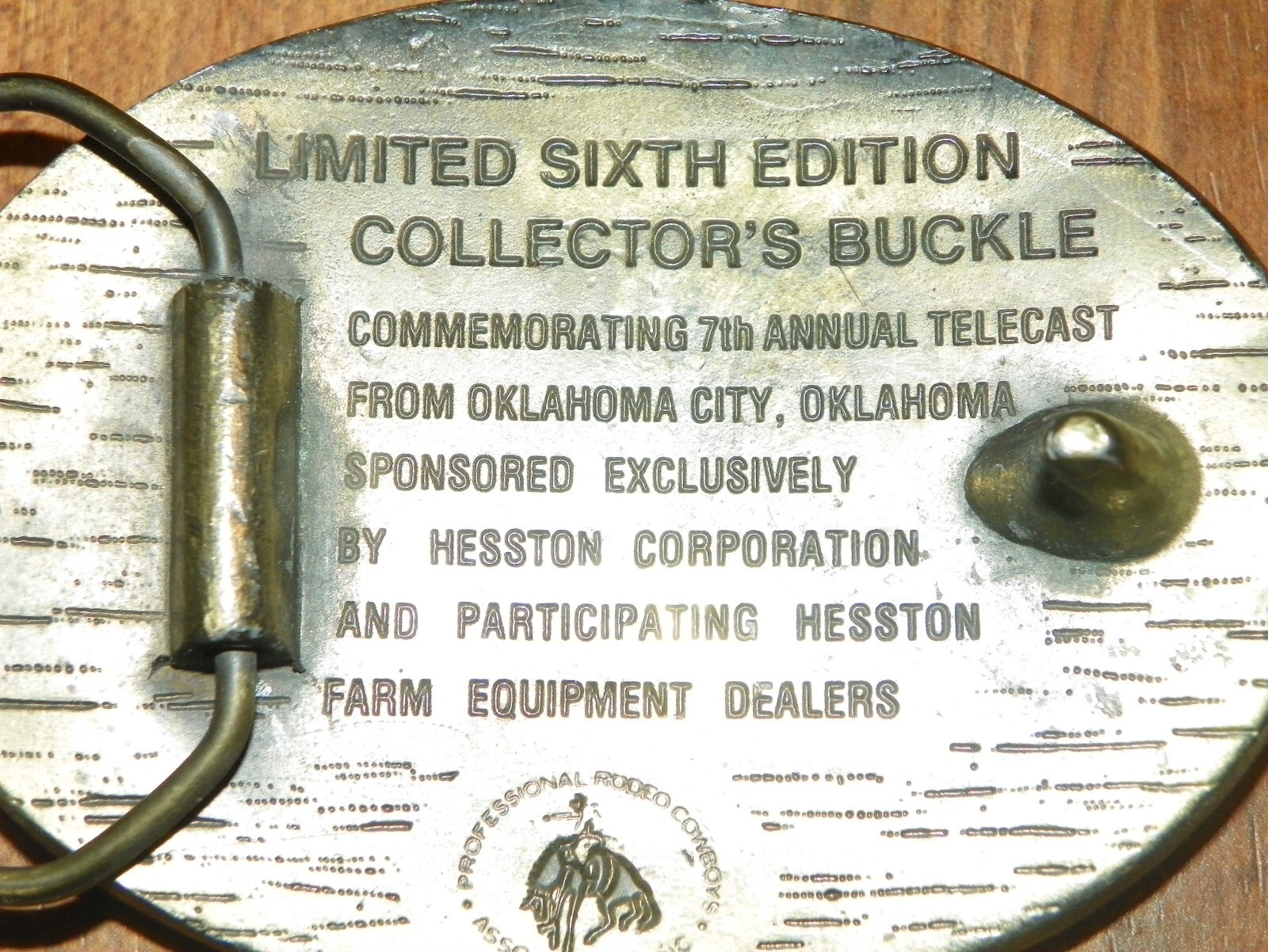 1980 Brass Belt Buckle – HESSTON NATIONAL FINALS RODEO 6th Edition